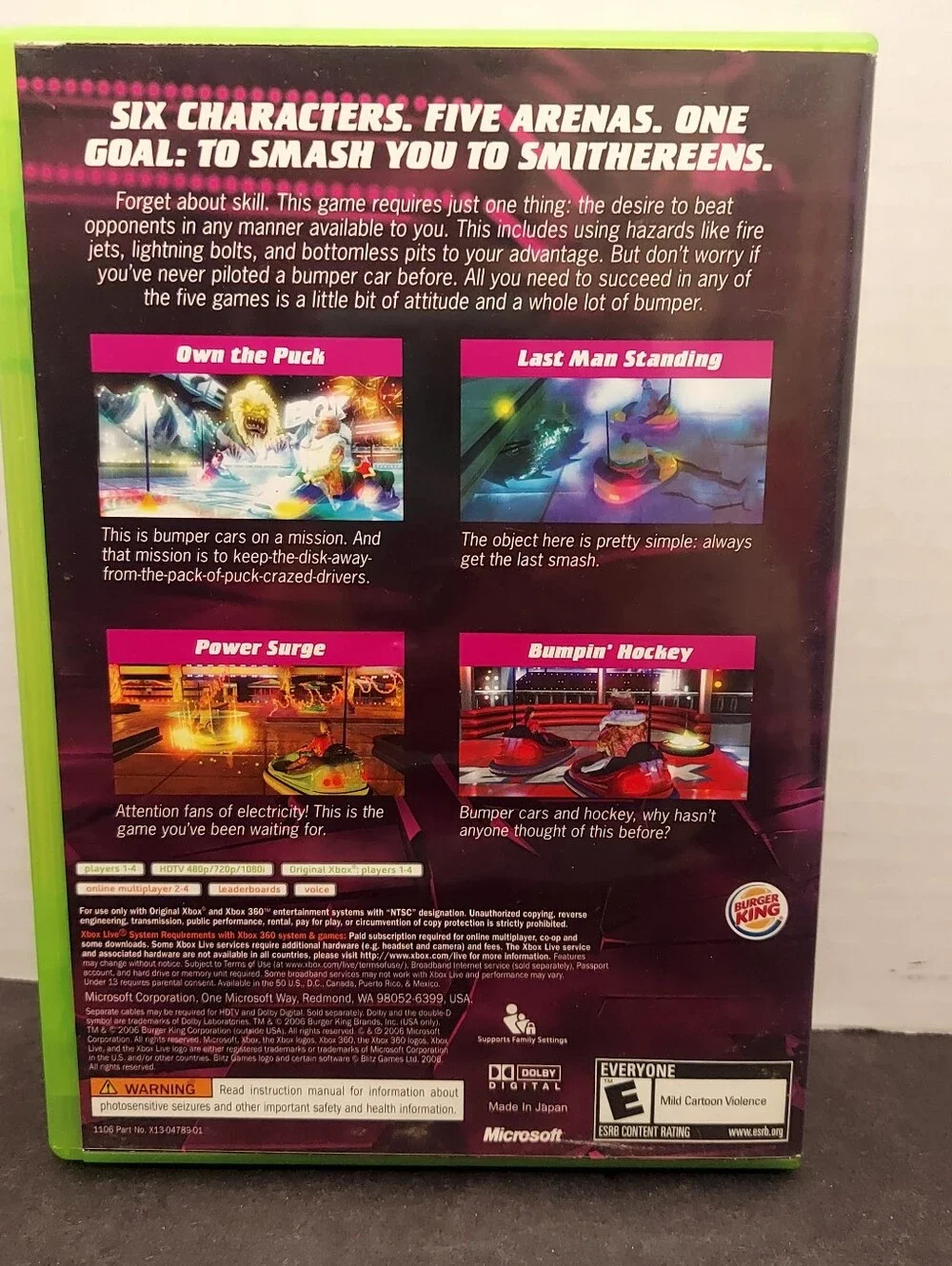 Big Bumpin Xbox Burger King Original Xbox Game Big Bumpin Complete W Manual Cib